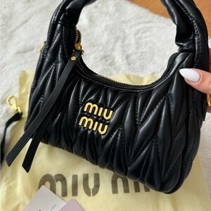 Miu Miu Black Quilted Mini Bag